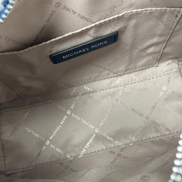 Michael Kors Ember Small Messenger Top Handle Handbag Crossbody in Denim - Picture 5 of 11